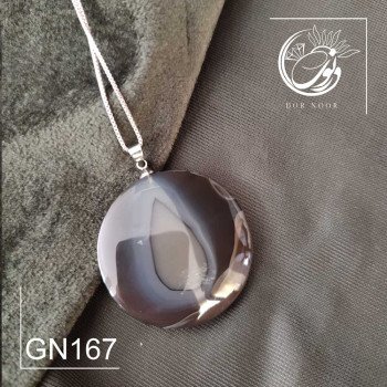مدال با سنگ عقیق شجر بهاری کد GN167