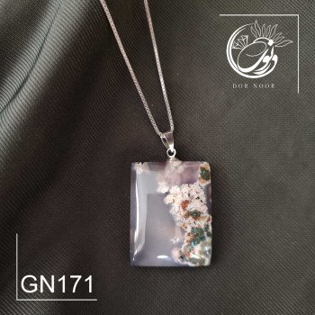 مدال با سنگ عقیق شجر بهاری کد GN171