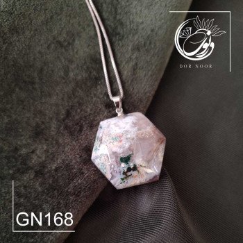مدال با سنگ عقیق شجر بهاری کد GN168