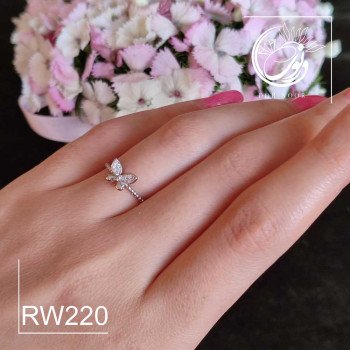 انگشتر نقره زنانه نگین اتمی کد Rw220