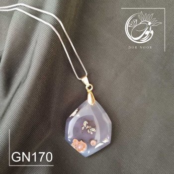 مدال با سنگ عقیق شجر بهاری کد GN170