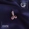 گوشواره نقره با سنگ گارنت کد Ew58