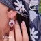 گوشواره نقره با سنگ یاقوت سرخ کد Ew49