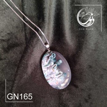 مدال با سنگ عقیق شجر بهاری کد GN165