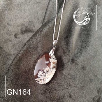 مدال با سنگ عقیق شجر بهاری کد GN164