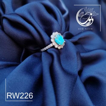 انگشتر نقره زنانه با سنگ فیروزه کد RW226