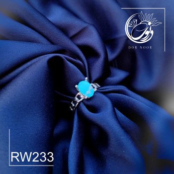 انگشتر نقره زنانه با سنگ فیروزه کد RW233