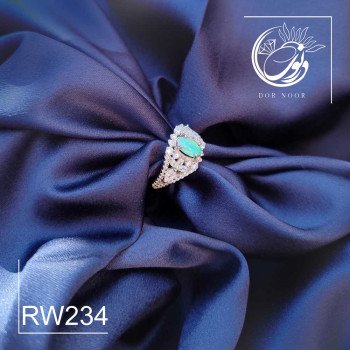 انگشتر نقره زنانه با سنگ فیروزه کد RW234
