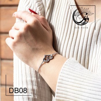 دستبند نقره با نگین اتمی کد DB08