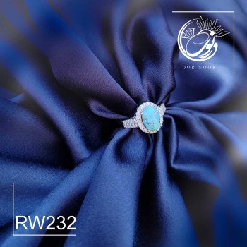 انگشتر نقره زنانه با سنگ فیروزه کد RW232