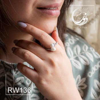 انگشتر نقره زنانه نگین اتمی کد Rw136