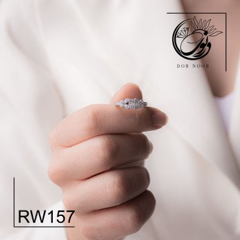 انگشتر نقره زنانه نگین اتمی کد Rw157