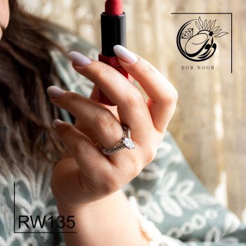 انگشتر نقره زنانه نگین اتمی کد Rw135