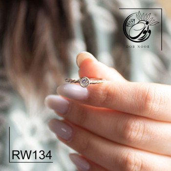 انگشتر نقره زنانه نگین اتمی کد Rw134