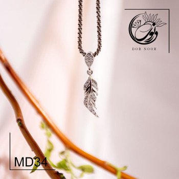 مدال نقره‌ با نگین اتمی کد MD34