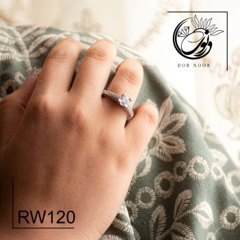 انگشتر نقره زنانه نگین اتمی کد RW120