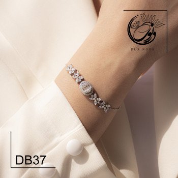 دستبند نقره با نگین اتمی کد DB37