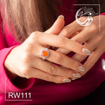 انگشتر نقره زنانه عقیق کد RW111