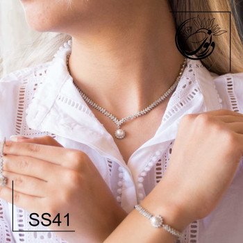 سرویس نقره با نگین اتمی کد SS41