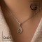 مدال نقره با سنگ زبرجد کد Gn23