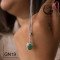 مدال نقره با سنگ زمرد کد Gn19