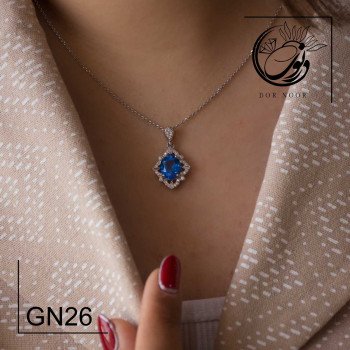 مدال نقره با سنگ توپاز لندن کد Gn26
