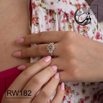 انگشتر نقره زنانه باسنگ گارنت rw182