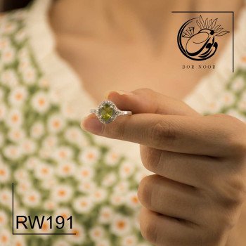 انگشتر نقره زنانه باسنگ زبرجد rw191