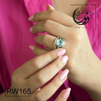 انگشتر نقره زنانه باسنگ توپاز لندن rw165