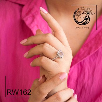 انگشتر نقره زنانه با سنگ تو از پاکستانی کد rw162