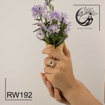 انگشتر نقره زنانه باسنگ سیترین rw192