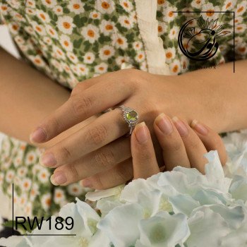 انگشتر نقره زنانه باسنگ زبرجد rw189