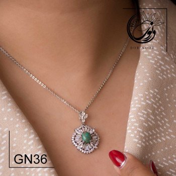 مدال نقره با سنگ فیروزه کد Gn36