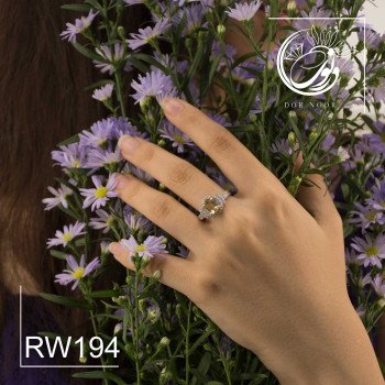 انگشتر نقره زنانه باسنگ سیترین rw194