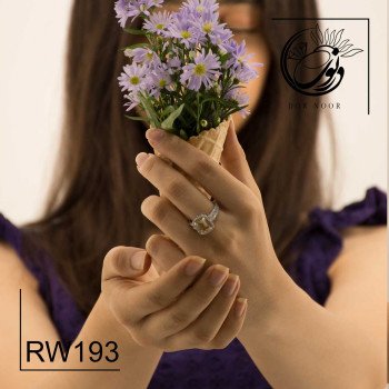 انگشتر نقره زنانه باسنگ سیترین rw193
