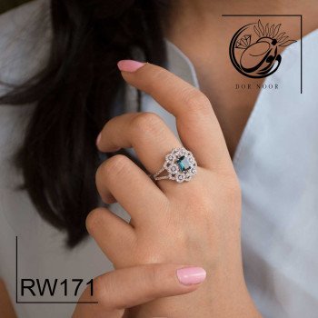 انگشتر نقره زنانه باسنگ توپاز Rw171
