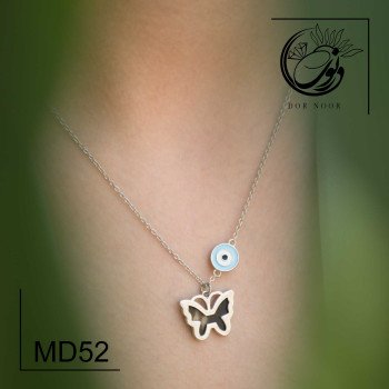 مدال نقره‌ با نگین اتمی کد md52