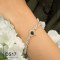 دستبند نقره باسنگ زمرد ds17
