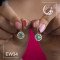 گوشواره نقره باسنگ زمرد ew34