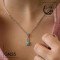 مدال نقره با سنگ فیروزه کد Gn35