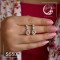 سرويس نقره زنانه با سنگ گارنت کد ss50