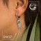 گوشواره نقره باسنگ زمرد ew37