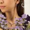 سرویس نقره زنانه باسنگ  آمیتیست ss52