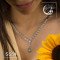 سرویس نقره زنانه باسنگ آکوامارینss53