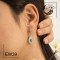 گوشواره نقره باسنگ زمرد ew39