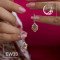 گوشواره نقره باسنگ سیترین ew33
