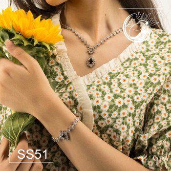 سرویس نقره زنانه باسنگ گارنتss51