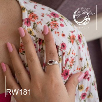 انگشتر نقره زنانه باسنگ گارنت rw181