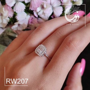انگشتر نقره زنانه نگین اتمی کد Rw207