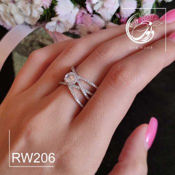 انگشتر نقره زنانه نگین اتمی کد Rw206